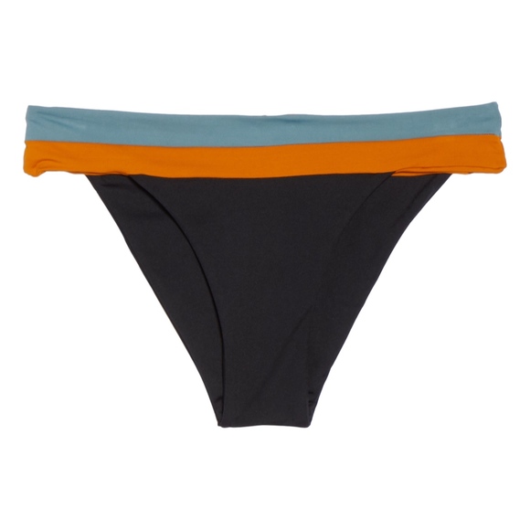 NWT $79‎ L Space Veronica Bikini Bottoms in Black/Orange [SZ XS ] - Picture 2 of 8